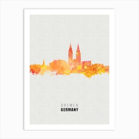 Bremen Germany City watercolor Art Print