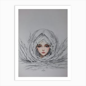 Snow Girl Art Print