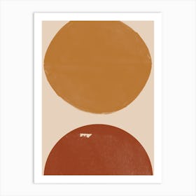 Bohemian Modern Southwestern Art Burnt Orange Rustic Graphic Art Print