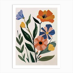 Painted Florals Lisianthus 1 Art Print
