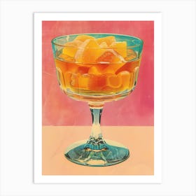 Yellow Jellied Candy Sweets Retro Collage 2 Art Print