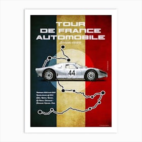 Tour De France Automobile 904 Landscape Art Print