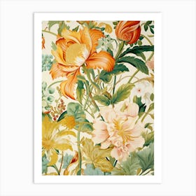 Floral Wallpaper 194 Art Print