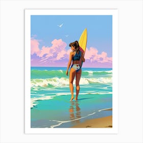 Surfer Girl Art Print