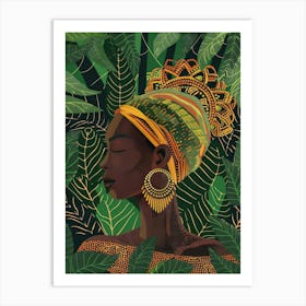 African Woman In A Turban 19 Art Print