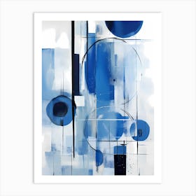 blue abstract painting Art Print