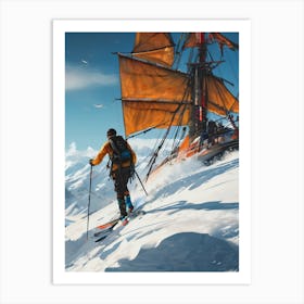 Ship In The Snow Art Print