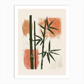 Bamboo Plant Minimalist Illustration 5 Art Print