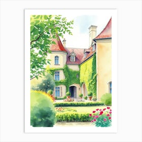 Watercolor Of A Castle Art Print