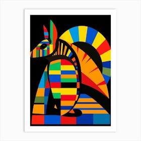 Armadillo Abstract Geometric 4 Art Print