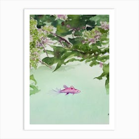 Axolotl II Storybook Watercolour Art Print