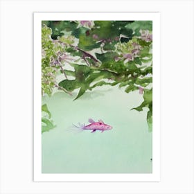 Axolotl II Storybook Watercolour Poster