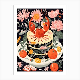 Birthday Cake Illustration 8 Art Print