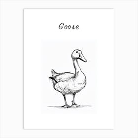 B&W Goose Poster Art Print