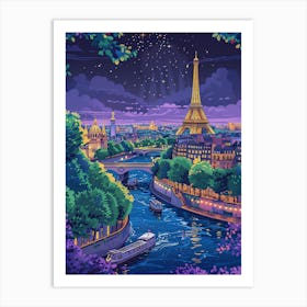 Paris At Night Art Print