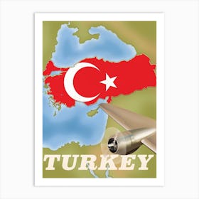 Turkey map Art Print