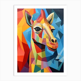 Giraffe Abstract Pop Art 8 Art Print