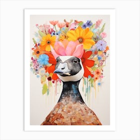 Bird With A Flower Crown Canada Goose 2 Art Print