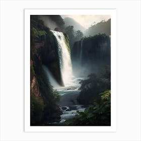 Nohkalikai Falls, India Realistic Photograph (2) Art Print