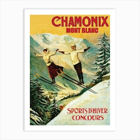 Ski Jump At Chamonix, France Art Print