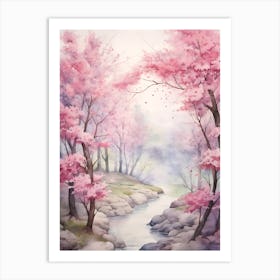 Beautiful Watercolor Cherry Blossom 7 Art Print