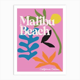 Malibu Beach Abstract Art Print