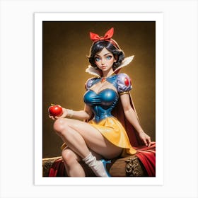 Dizzy Snow White Art Print