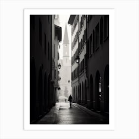 Bolzano, Italy,  Black And White Analogue Photography  4 Art Print
