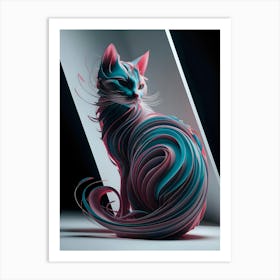 Abstract Cat 16 Art Print