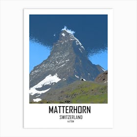 Matterhorn, Mountain, Alps, Art, Nature, Wall Print Art Print