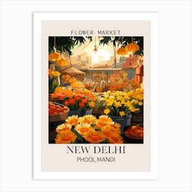 New Delhi Flower Market Art Print