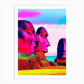 Easter Island Chile Pop Art Photography Tropical Destination Art Print