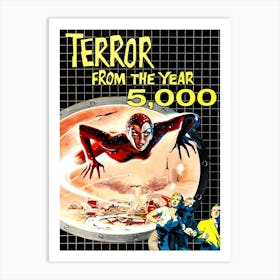 Scifi Movie Poster, Terror From The Year 5000 Art Print