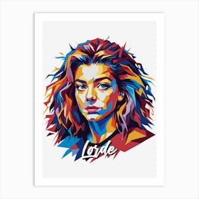 Lorde 01 Portrait Music Icon Style WPAP Pop Art Art Print