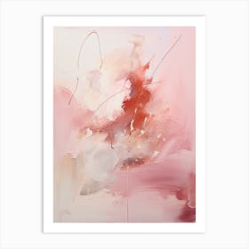 Muted Pink Tones, Abstract Raw Painting 2 Art Print