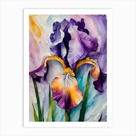 Iris Digital Art Painting Art Print