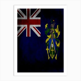 Pitcairn Islands Flag Texture Art Print