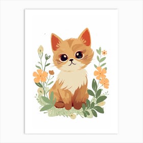 Baby Animal Illustration  Kitten 1 Art Print