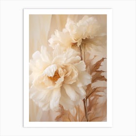 Boho Dried Flowers Peony 1 Art Print