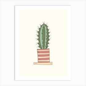 Cactus In A Pot Art Print