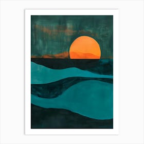 Sunset Over The Ocean 38 Art Print