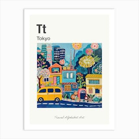 Kids Travel Alphabet  Tokyo 2 Art Print