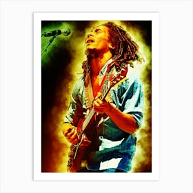 Bob Marley Epic Smoke Art Print