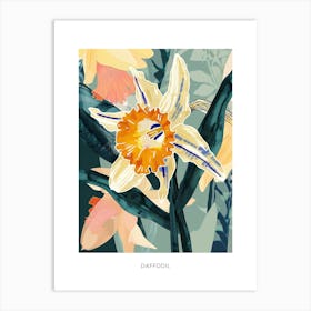 Colourful Flower Illustration Poster Daffodil 2 Art Print