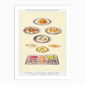 Hors D Oeuvres Dishes And Savouries Art Print