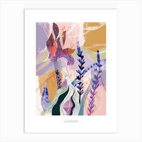 Colourful Flower Illustration Poster Lavender 3 Art Print