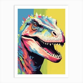 Colourful Dinosaur Suchomimus 5 Art Print