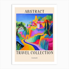 Abstract Travel Collection Poster Guatemala 1 Art Print