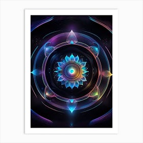 Psychedelic Flower Art Print