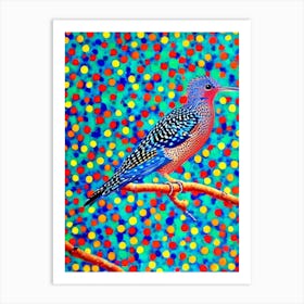 Hoopoe Yayoi Kusama Style Illustration Bird Art Print